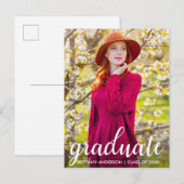 Moderne  Afstuderen Foto aankondiging W (Voorkant / Achterkant)