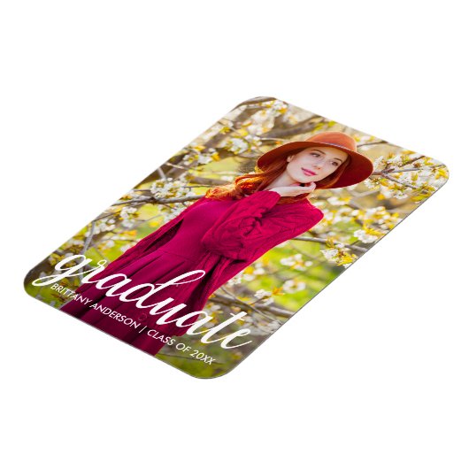 Moderne  Afstuderen Foto aankondiging W Magneet (Linkerzijde)