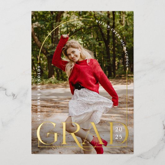 Moderne Afstuderen foto Afstuderen aankondiging FO (Voorkant)