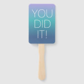 Moderne Afstuderen Foto Bold Party Handwaaier (Achterkant)