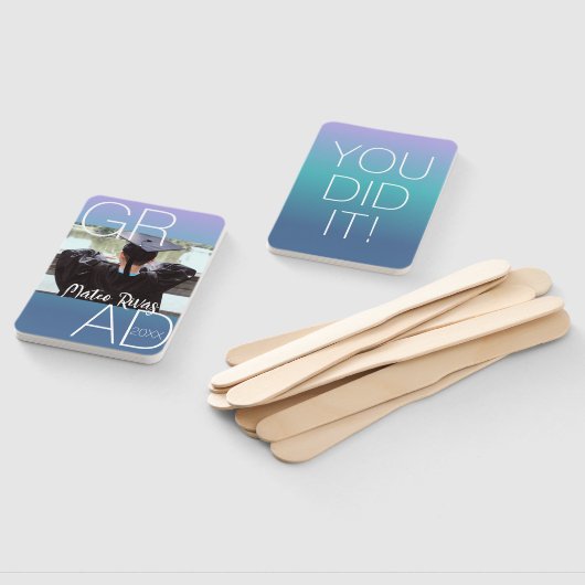 Moderne Afstuderen Foto Bold Party Handwaaier (Niet-gemonteerd)