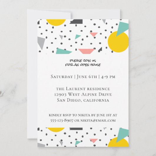 Moderne Afstuderen Foto Collage 2021 Aankondiging (Achterkant)