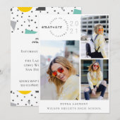 Moderne Afstuderen Foto Collage 2021 Aankondiging (Voorkant / Achterkant)