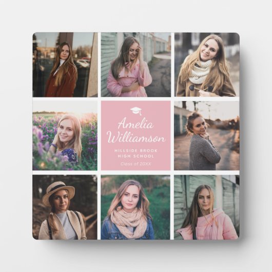 Moderne Afstuderen Foto Collage Instagram Abriot Fotoplaat (Voorkant)