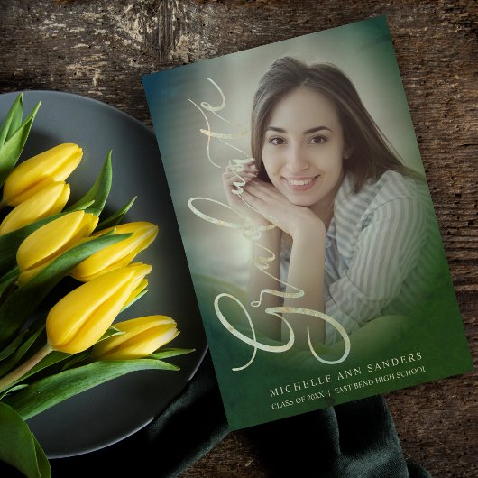 Moderne Afstuderen foto Elegant Script Calligraphy