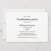 Moderne Afstuderen foto | elegant script Kaart (Achterkant)