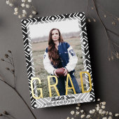 Moderne Afstuderen Foto Folie Folie Uitnodiging