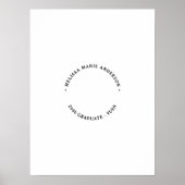 Moderne Afstuderen foto gastboekhandtekening Poster (Voorkant)