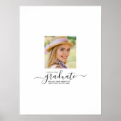 Moderne Afstuderen foto gasthandtekening Poster (Voorkant)