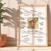 Moderne Afstuderen foto gasthandtekening Poster