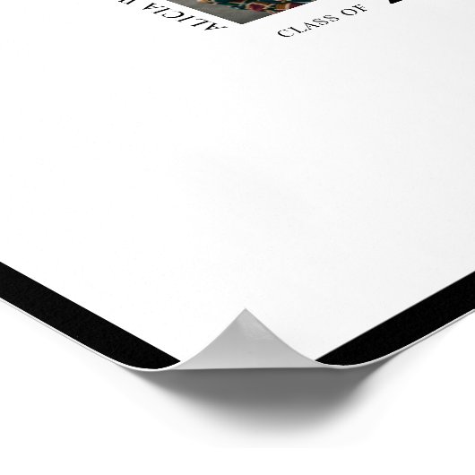 Moderne afstuderen foto handtekening gast handteke poster (Hoek)