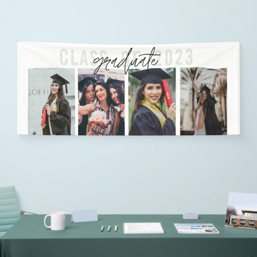 Moderne Afstuderen foto-inklage partijbanner Spandoek (Beurs)