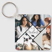 Moderne Afstuderen Foto Keepsake Sleutelhanger (Voorkant)