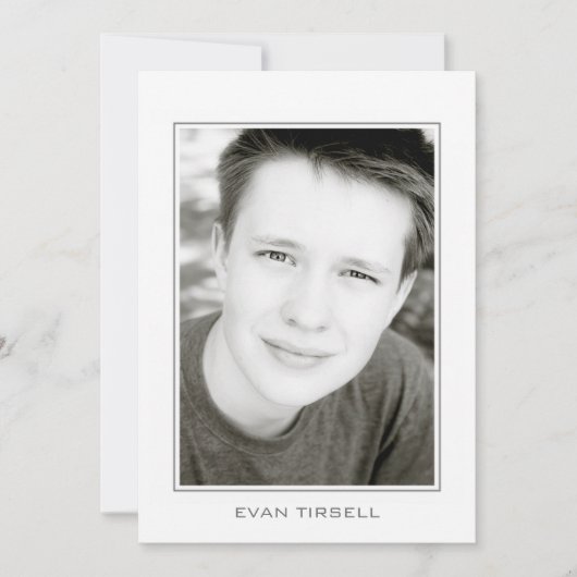 Moderne Afstuderen foto met party Kaart (Voorkant)