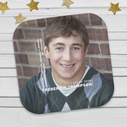 Moderne Afstuderen Foto minimalistisch elegant Afs Papieren Bordje