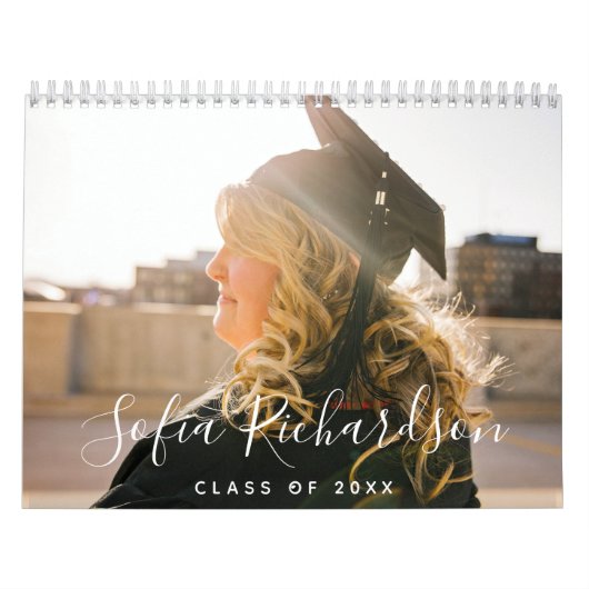 Moderne Afstuderen foto minimalistische aangepaste Kalender (Hoes)