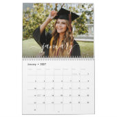Moderne Afstuderen foto minimalistische aangepaste Kalender (Jan 2027)