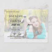 Moderne Afstuderen Foto opslaan Datum Briefkaart (Achterkant)