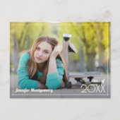 Moderne Afstuderen Foto opslaan Datum Briefkaart (Voorkant)