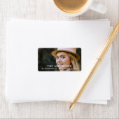 Moderne Afstuderen foto Persoonlijk terugkeeradres Etiket (Insitu)