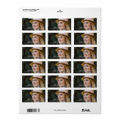 Moderne Afstuderen foto Persoonlijk terugkeeradres Etiket (Full Sheet)