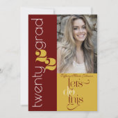 Moderne Afstuderen-foto-schoolkleuren Kaart (Voorkant)