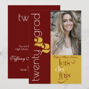 Moderne Afstuderen-foto-schoolkleuren Kaart