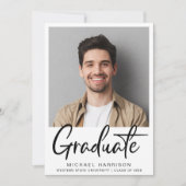 Moderne Afstuderen Foto Script Aankondiging (Voorkant)