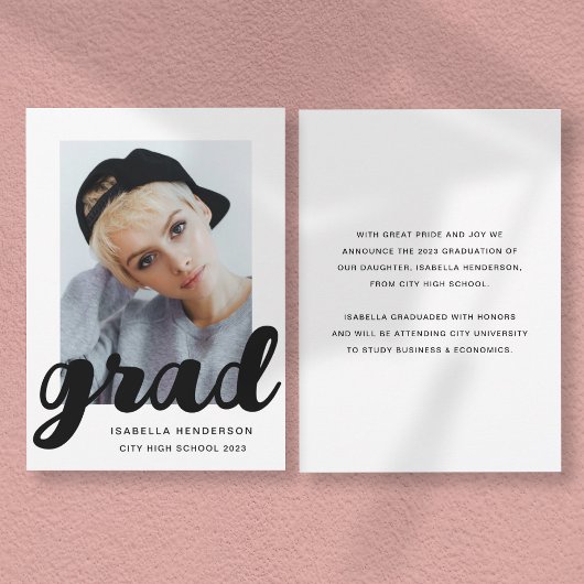 Moderne Afstuderen Foto Script Aankondiging