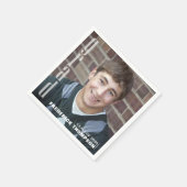 Moderne Afstuderen Foto Simple Minimalist Party Servet (Hoek)