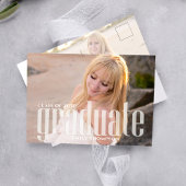 Moderne Afstuderen foto-uitnodiging op maat Briefkaart