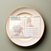 Moderne Afstuderen foto-uitnodiging op maat Briefkaart