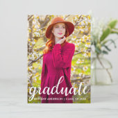 Moderne  Afstuderen Fotoaankondiging Aankondiging (Staand voorkant)