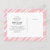 Moderne afstuderen fotoaankondiging + partijuitnod uitnodiging briefkaart (Achterkant)