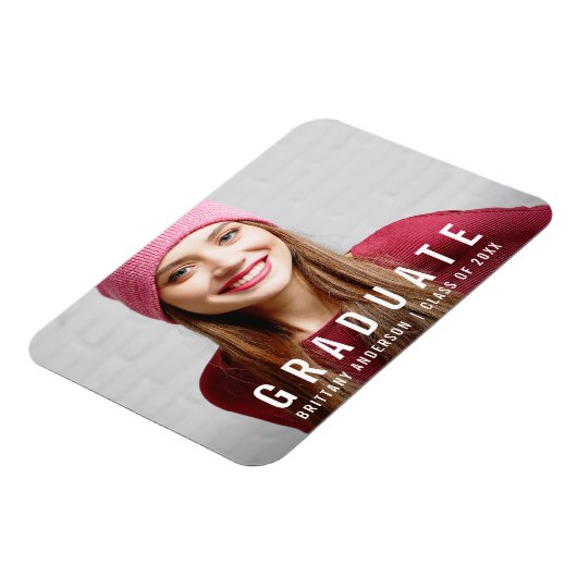 Moderne Afstuderen Fotoaankondiging W Magneet (Linkerzijde)