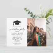 Moderne Afstuderen fotoafstudeerfeest Kaart (Staand voorkant)