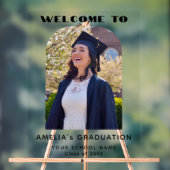 Moderne Afstuderen fotoboog welkom Acryl Bord (Neutraal)