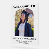 Moderne Afstuderen fotoboog welkom Acryl Bord (Hoek)