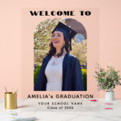 Moderne Afstuderen fotoboog welkom Acryl Bord (Huwelijk)