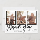 Moderne Afstuderen fotocollage Bedankkaart (Voorkant)