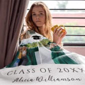 Moderne afstuderen fotocollage klasse van afstuder fleece deken