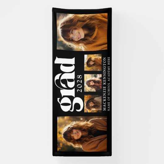 Moderne Afstuderen fotocollage Spandoek (Verticaal)