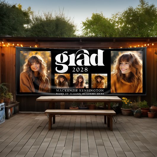 Moderne Afstuderen fotocollage Spandoek