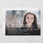 Moderne Afstuderen fotodefinitie Kaart (Voorkant)