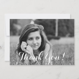 Moderne Afstuderen fotokalligrafie Dank u Bedankkaart