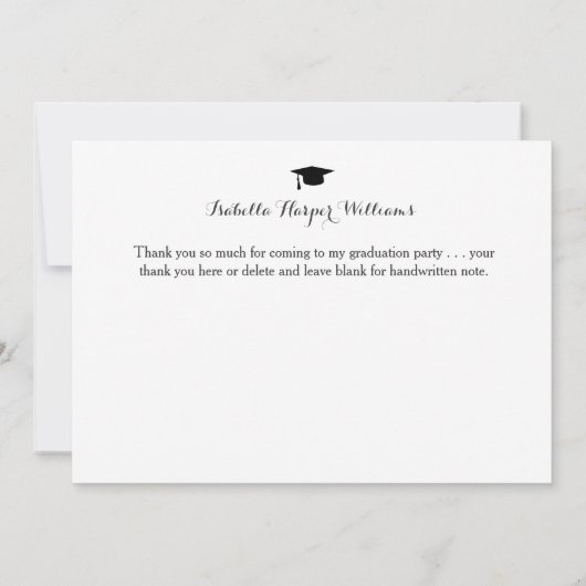 Moderne Afstuderen fotokalligrafie Dank u Bedankkaart
