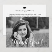 Moderne Afstuderen fotokalligrafie Dank u Bedankkaart (Voorkant / Achterkant)