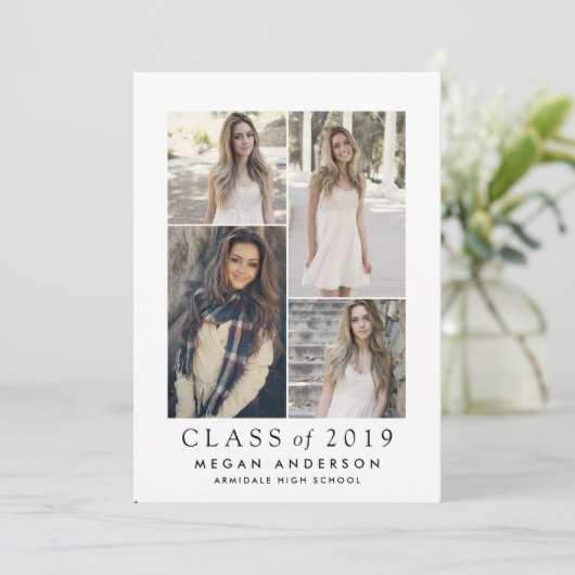Moderne afstuderen foto's aankondiging (Staand voorkant)