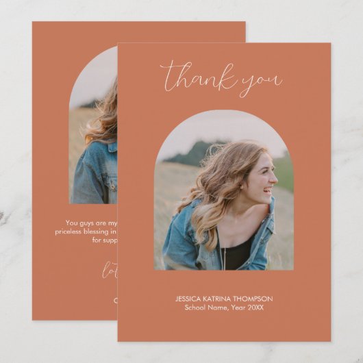 Moderne Afstuderen foto's Terracotta Arch (Voorkant / Achterkant)