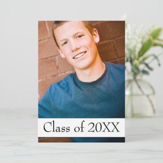 Moderne Afstuderen fotouitnodiging Kaart (Staand voorkant)